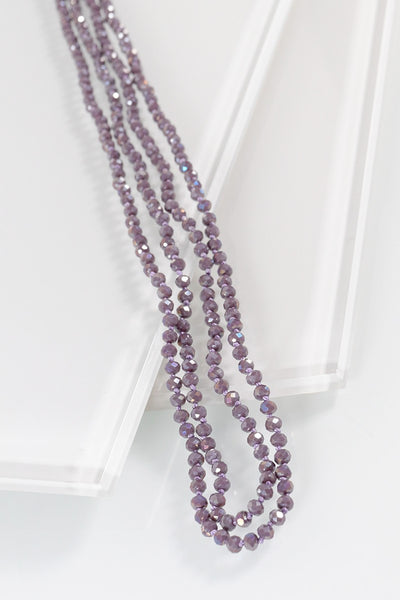 4mm Beaded Long Necklace