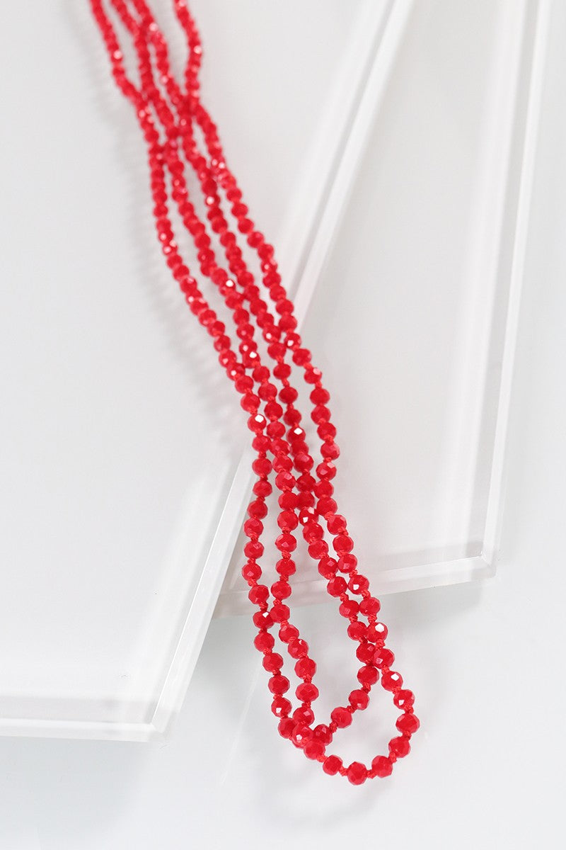 4mm Beaded Long Necklace