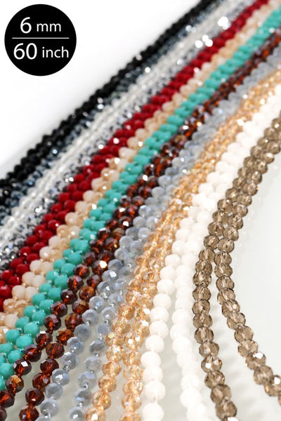 6mm Beaded Long Necklace