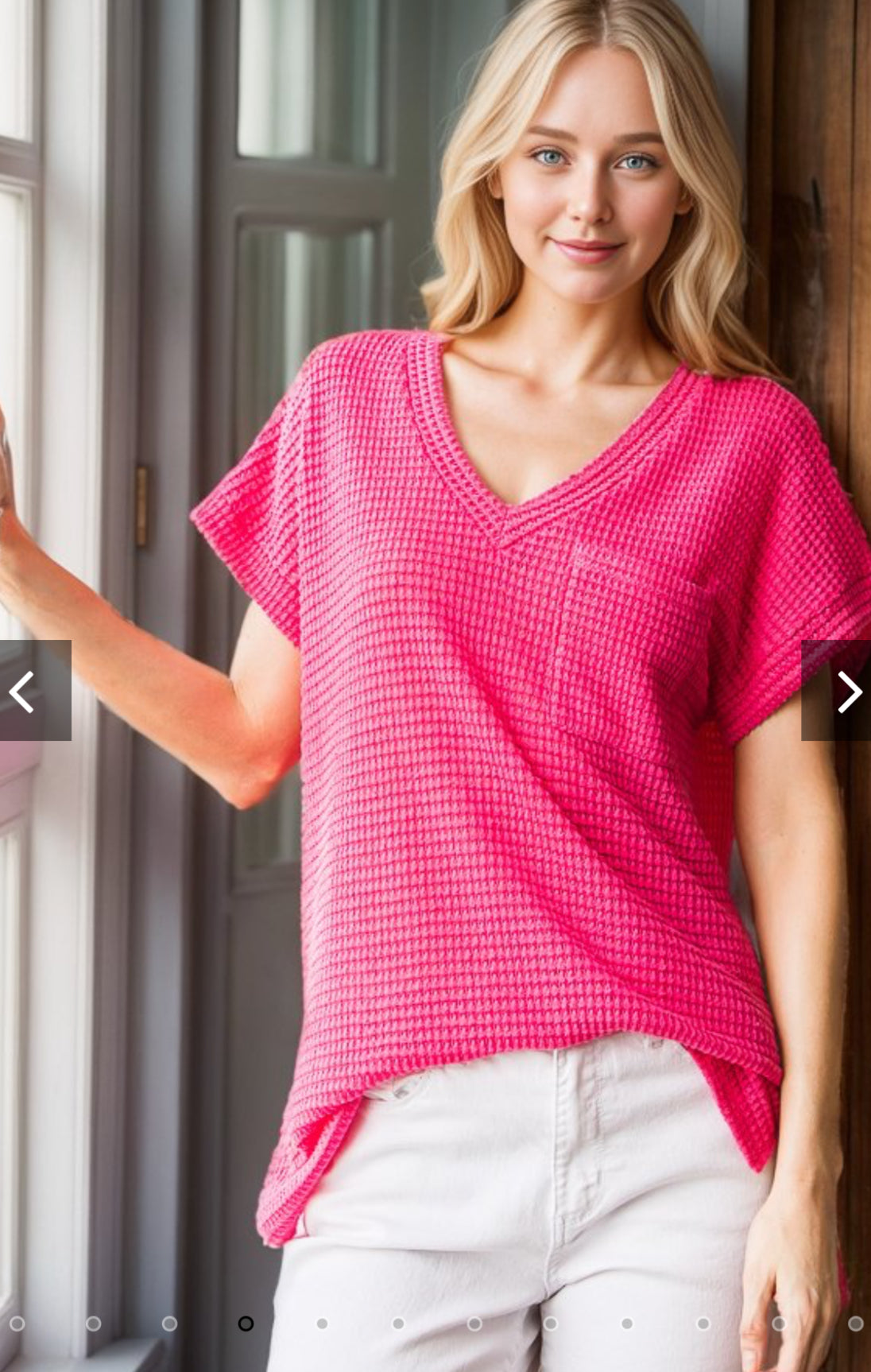 Short Sleeve Waffle Top