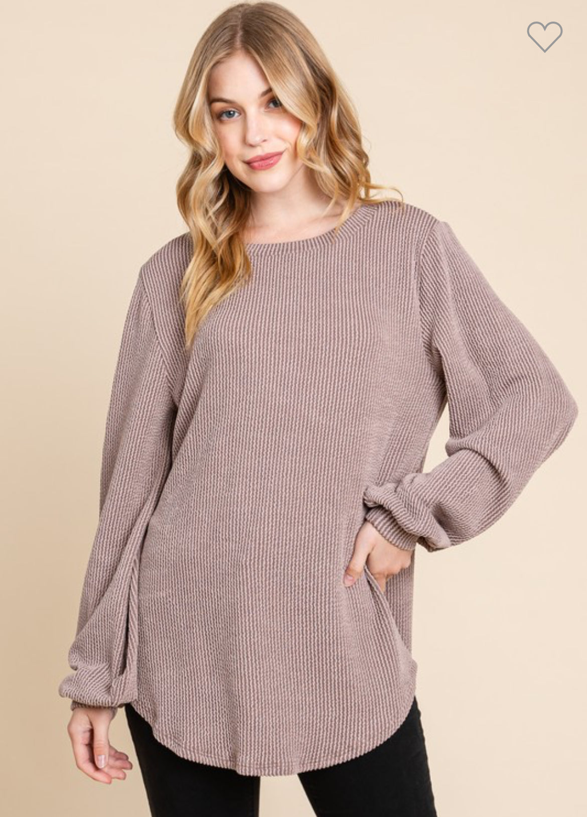 Mocha Puff Sleeve Top