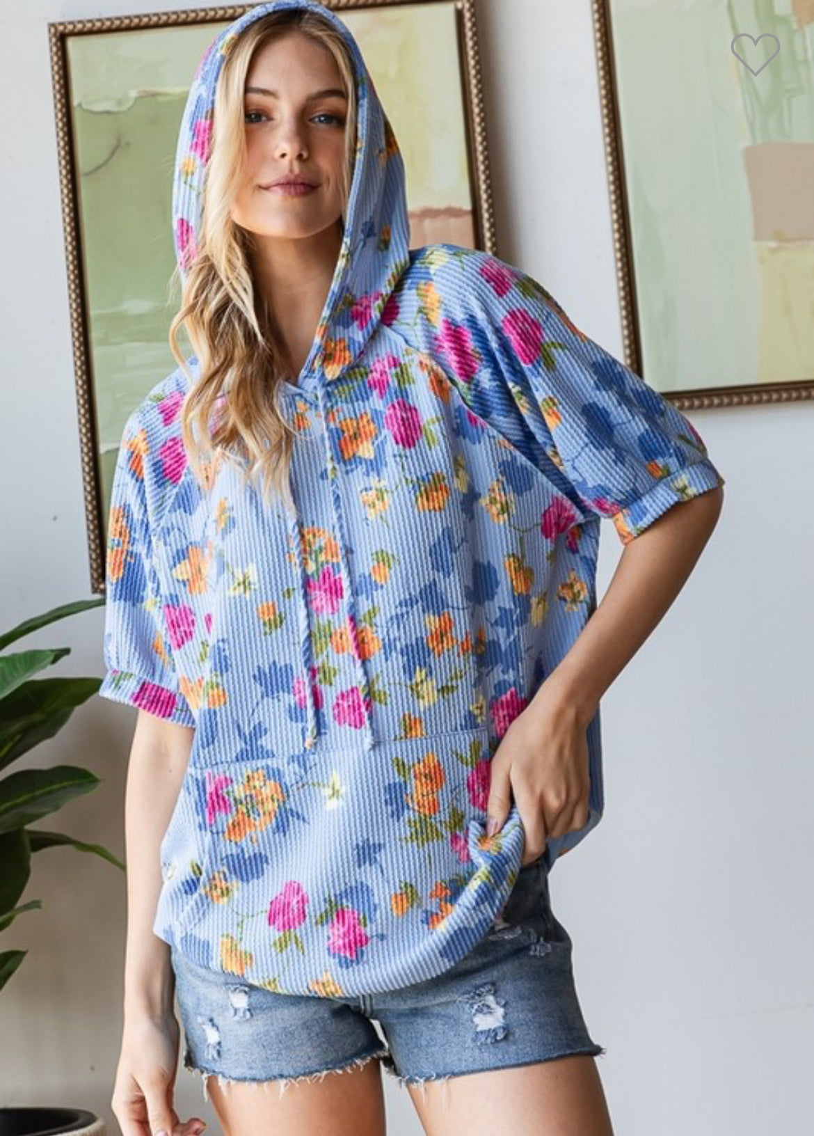 Urban Rib Floral W/ Hood