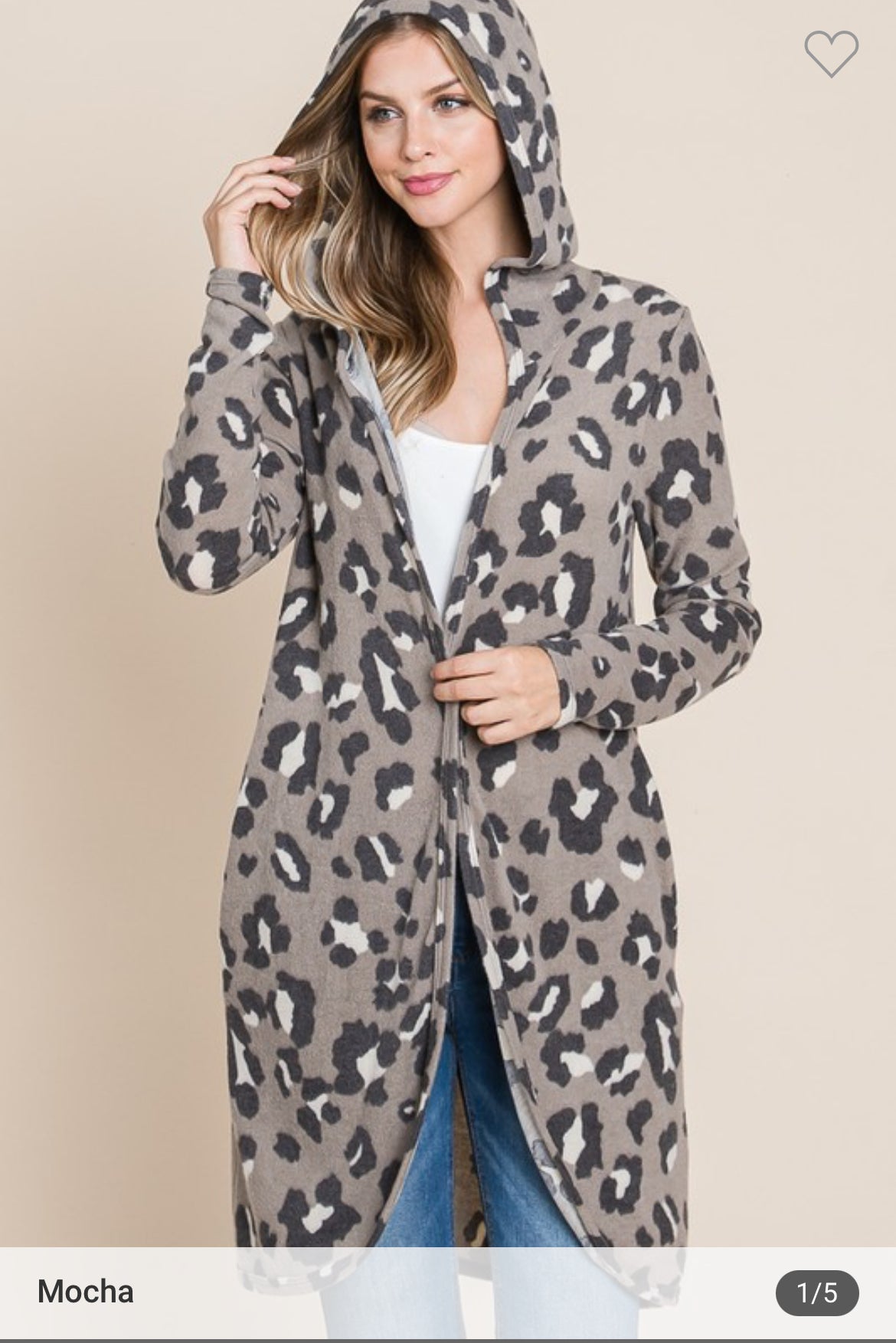 Mocha Animal Cardigan