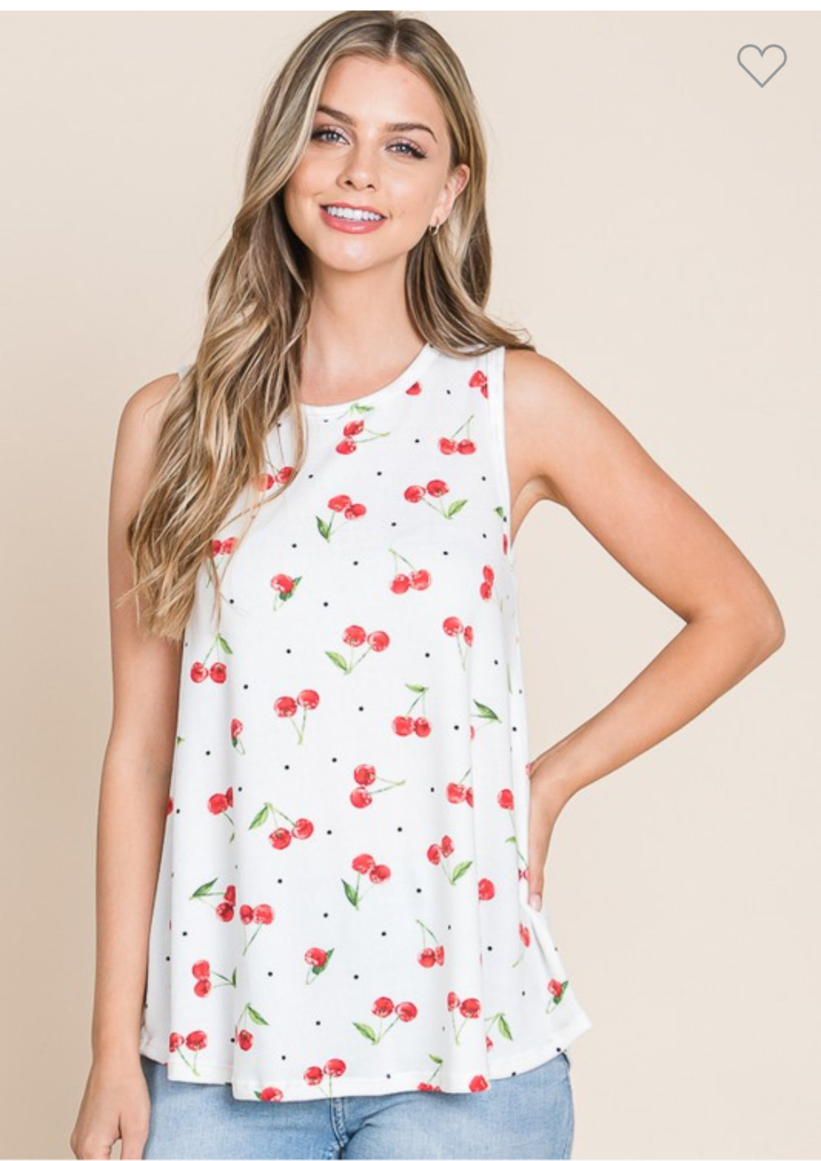 Cherry Print Tank