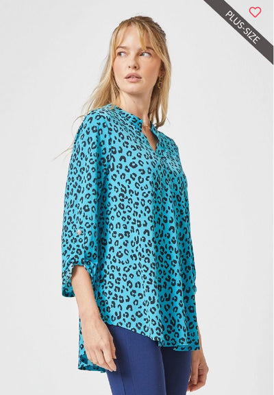 Mint Animal Print Blouse