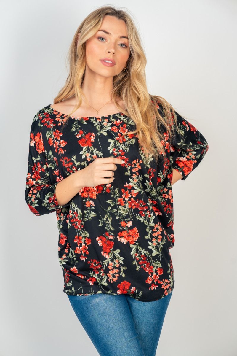 Floral Dolman Top