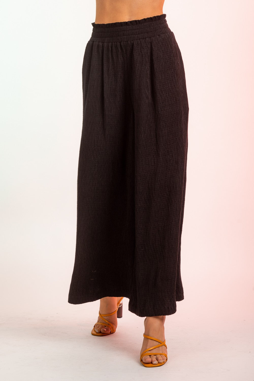 Wide Leg Crinkle Pants