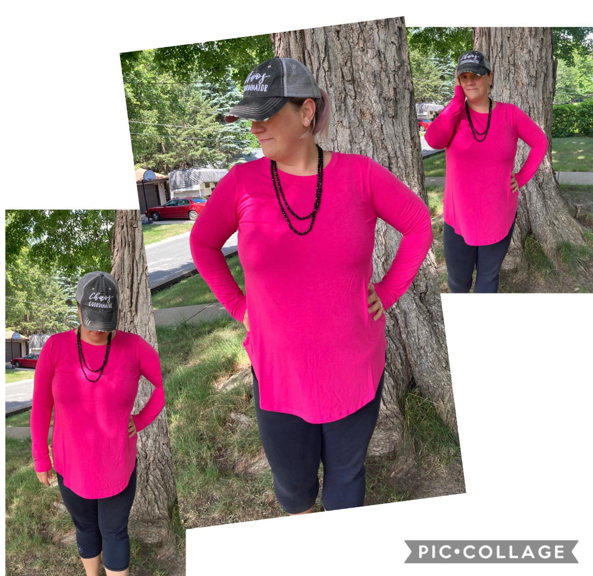 Best Ever Round Neck Pink Long Sleeve