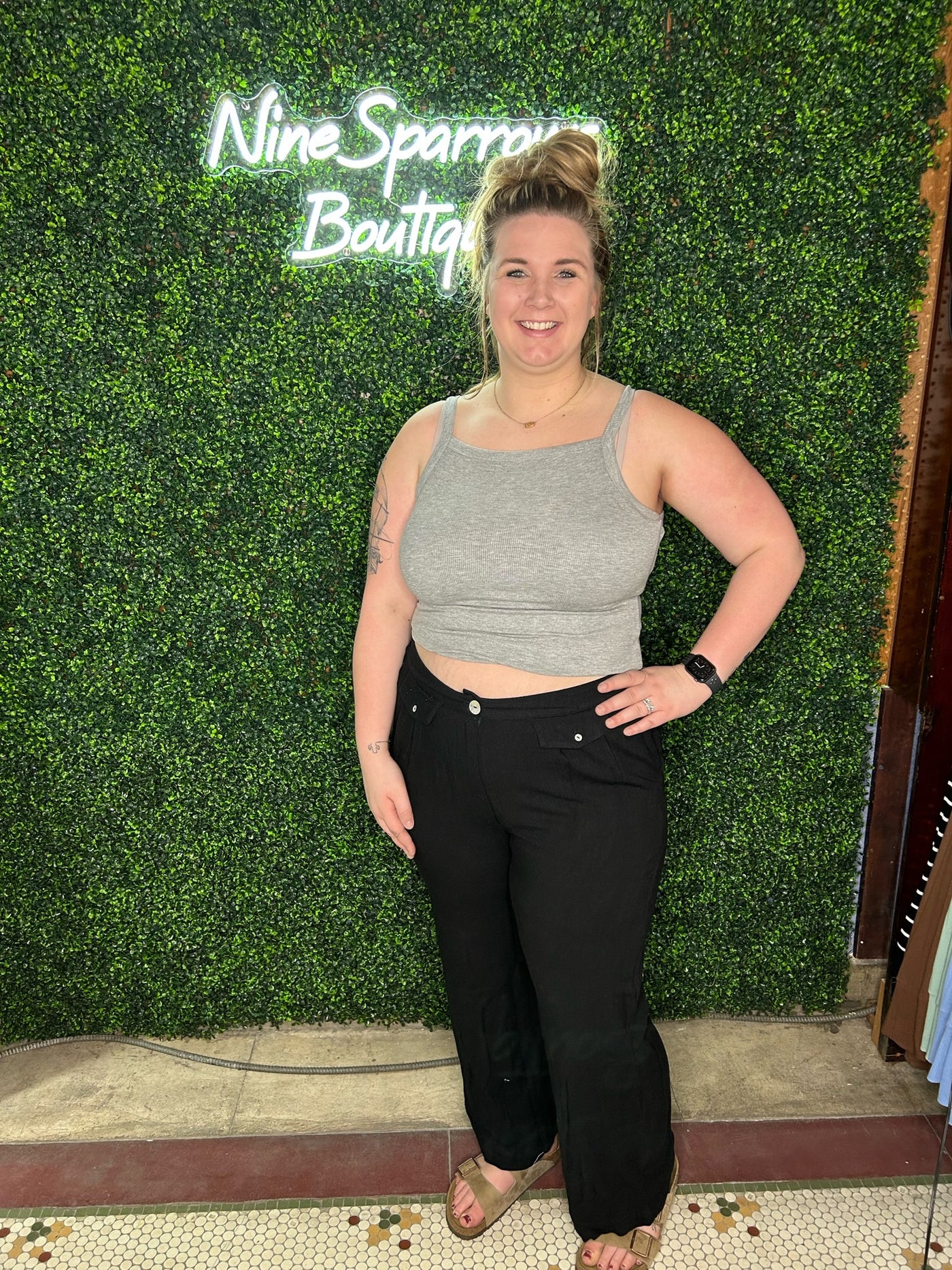Rayon Lined Slacks Nine Sparrows Boutique