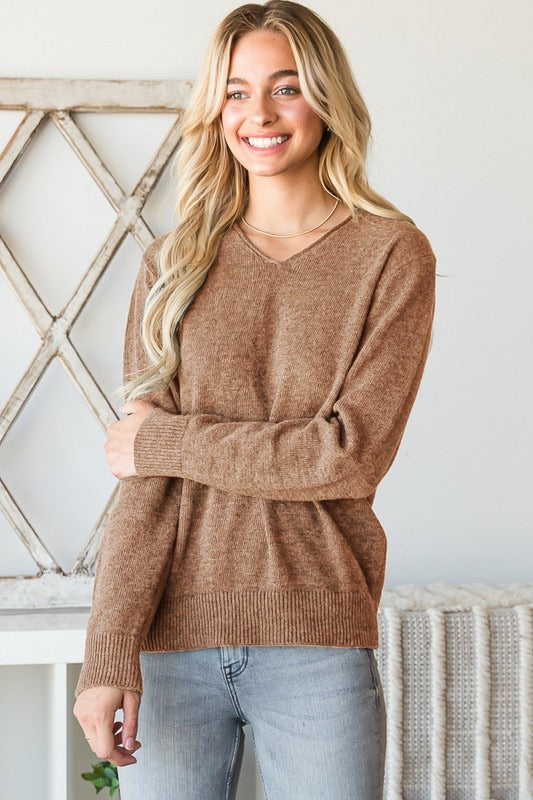 Long sleeve V Neck Sweater