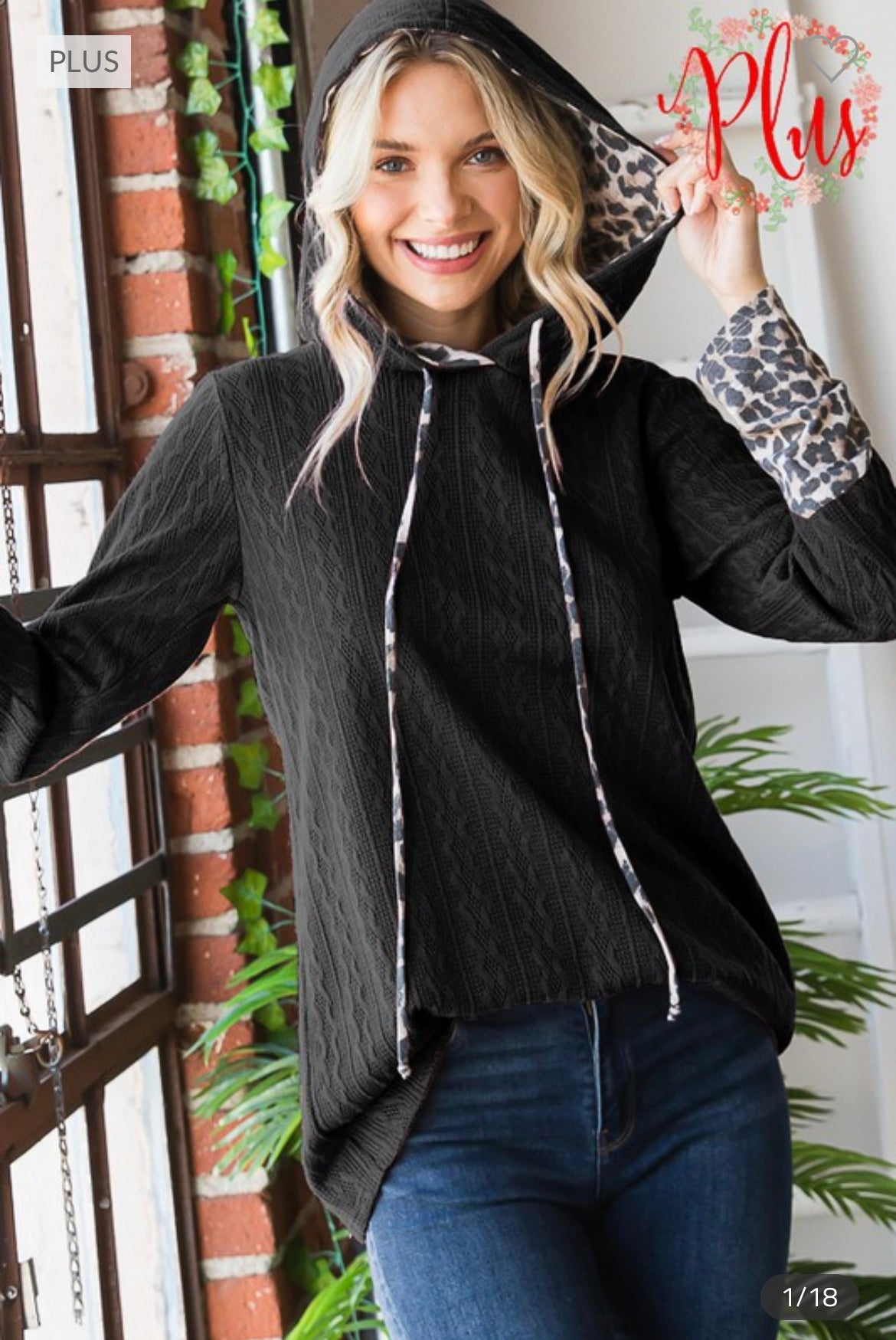 Amazing Black and Leopard Hoodie