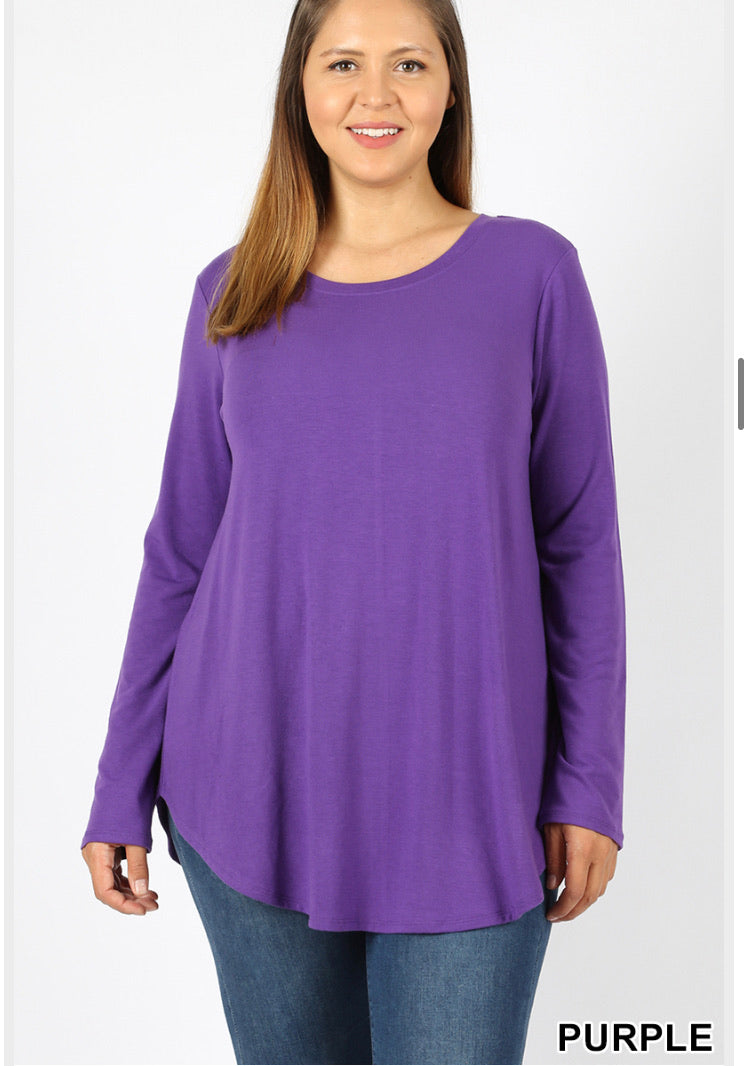 Best Ever Long Sleeve Top/ Round Neck