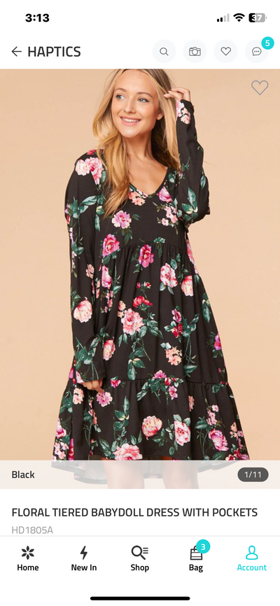 Floral Tiered Babydoll Dress